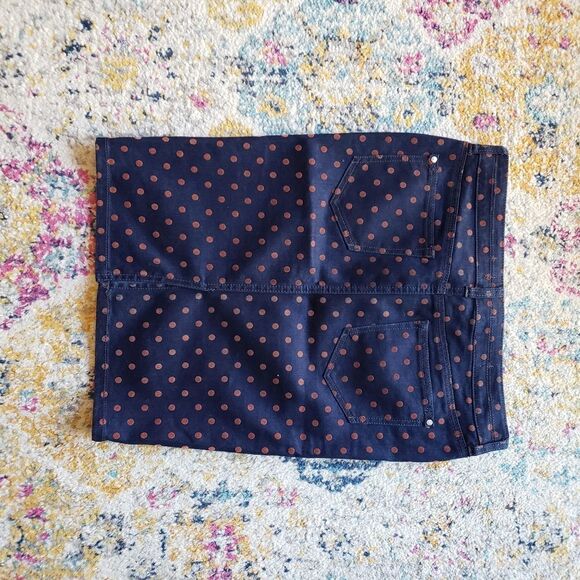 PILCRO and the Letterpress Coral Polka Dot Skirt Size 28 - Picture 3 of 10